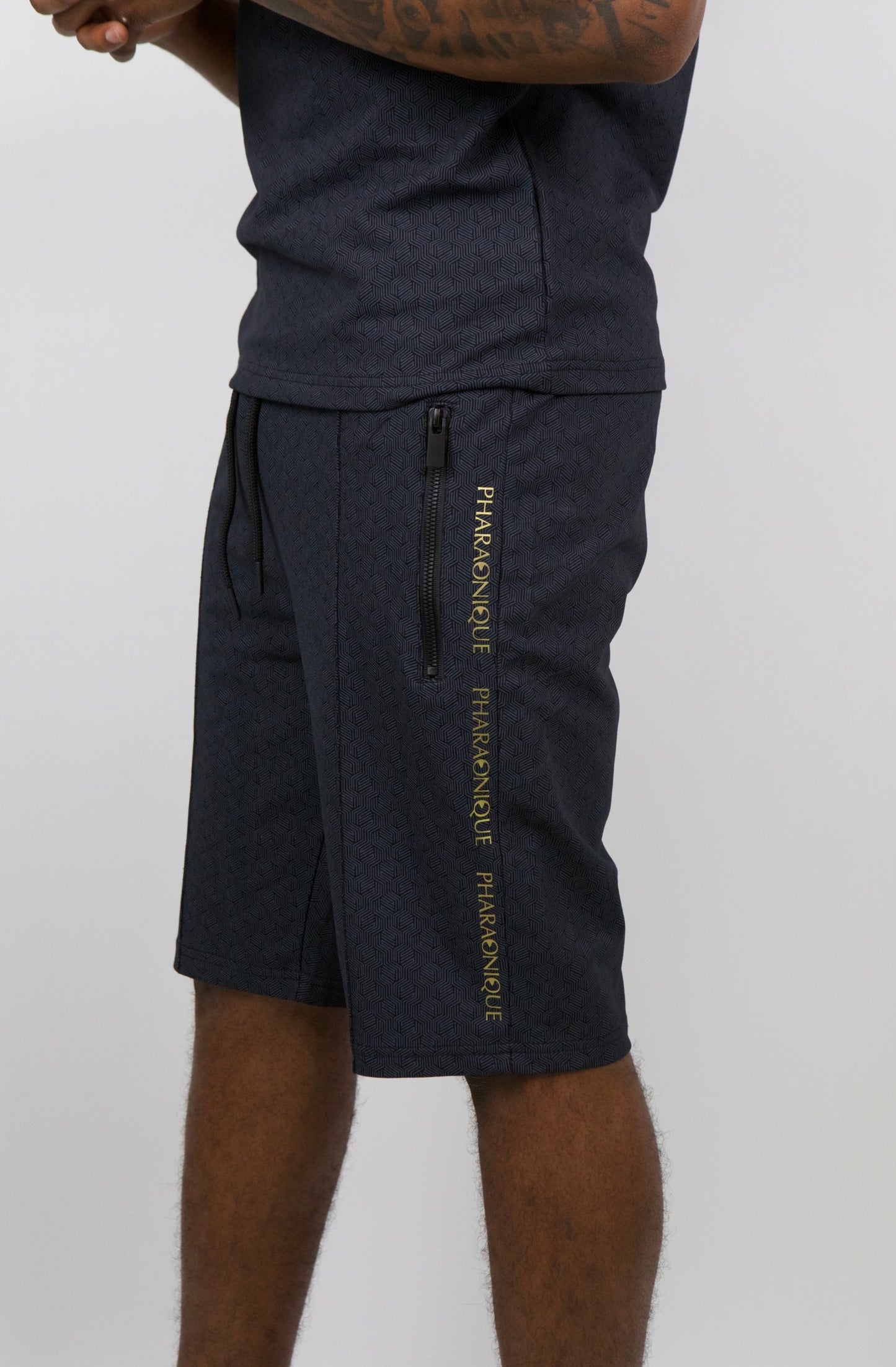 Pharaonique - Ensemble Short Et Polo bleu Djoser