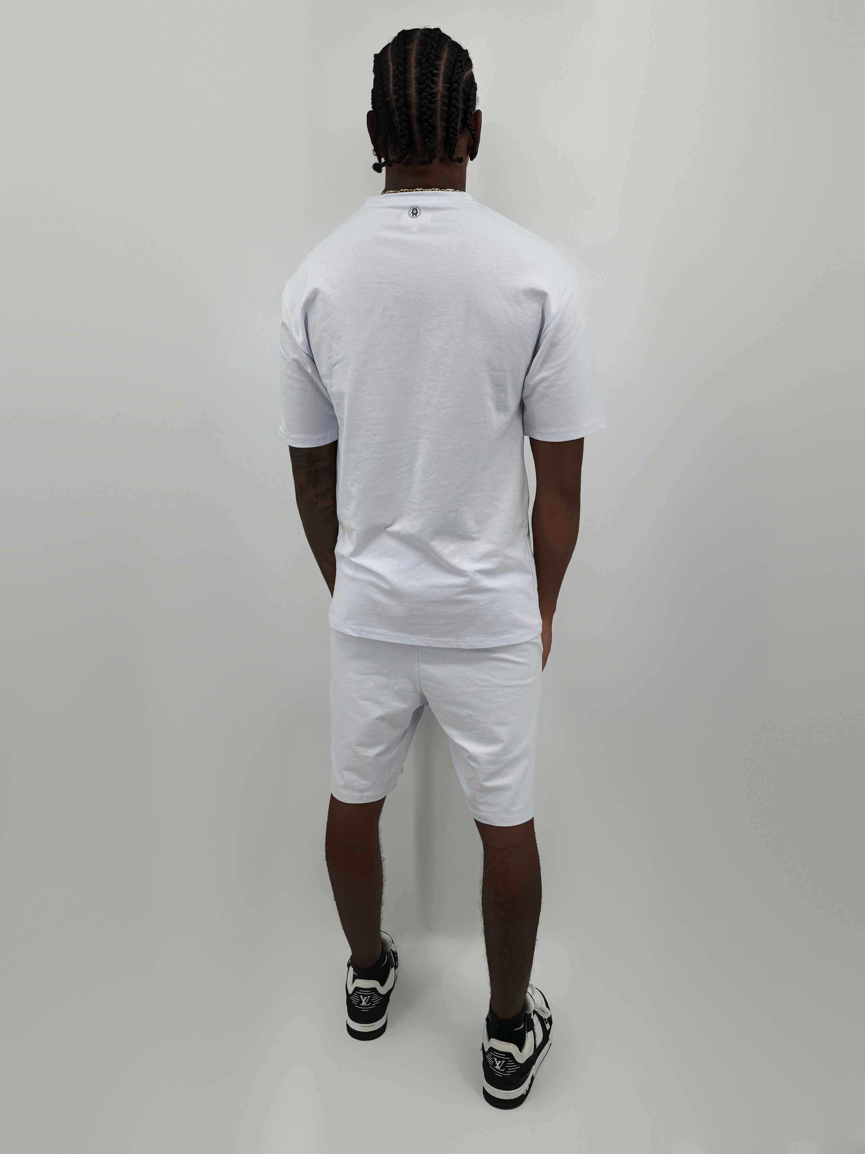 Ensemble short et t-shirt Power oversize - Blanc - Pharaonique