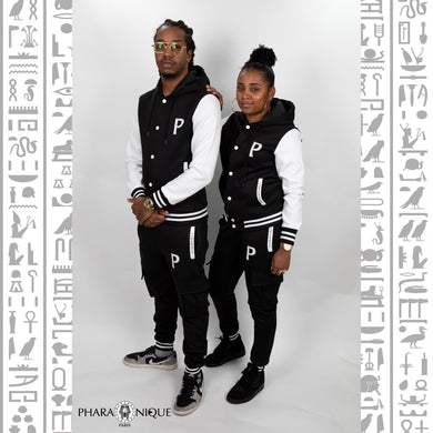 Pharaonic Black and White Unisex Tracksuit Set