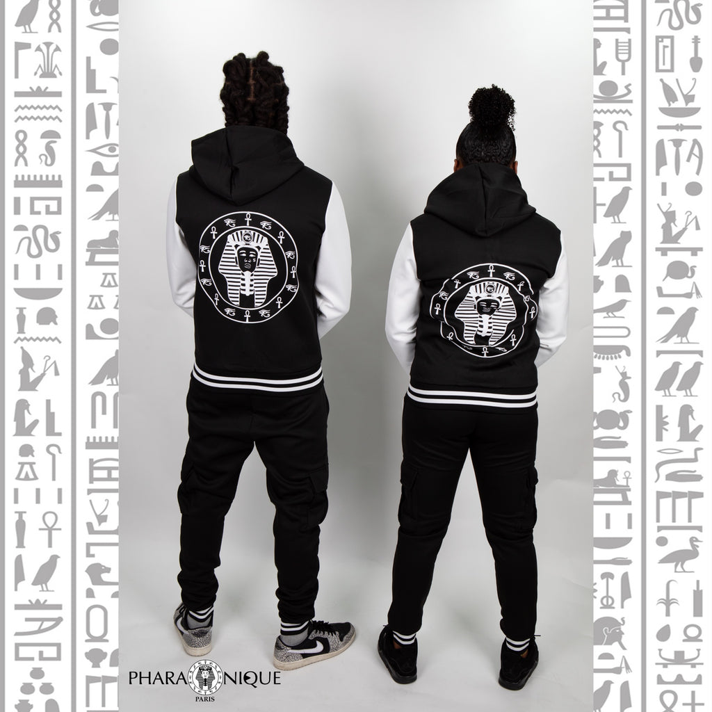 Ensemble de survêtement unisexe noir et blanc - Pharaonique