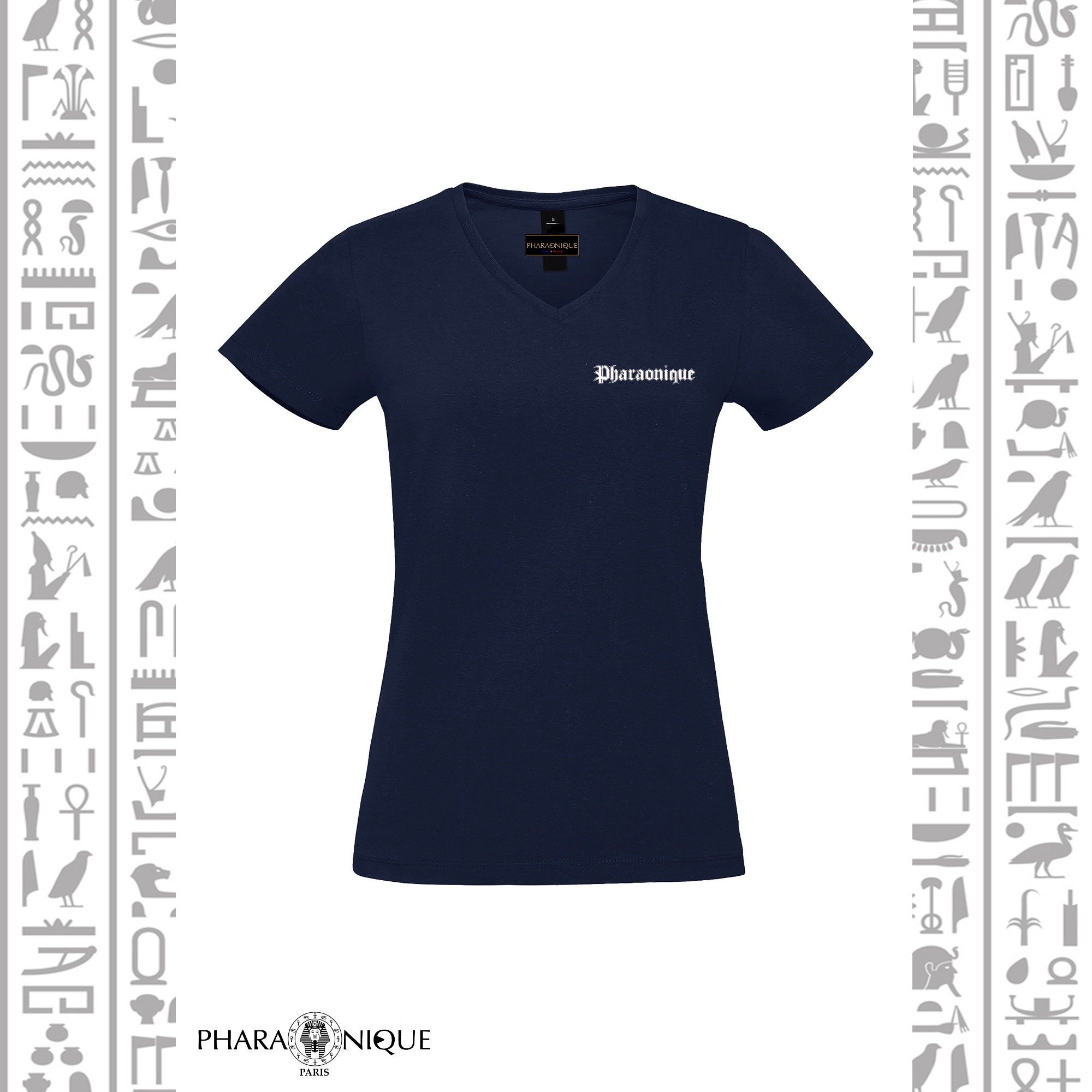 Tee-shirt Femme col V Anubis - Pharaonique