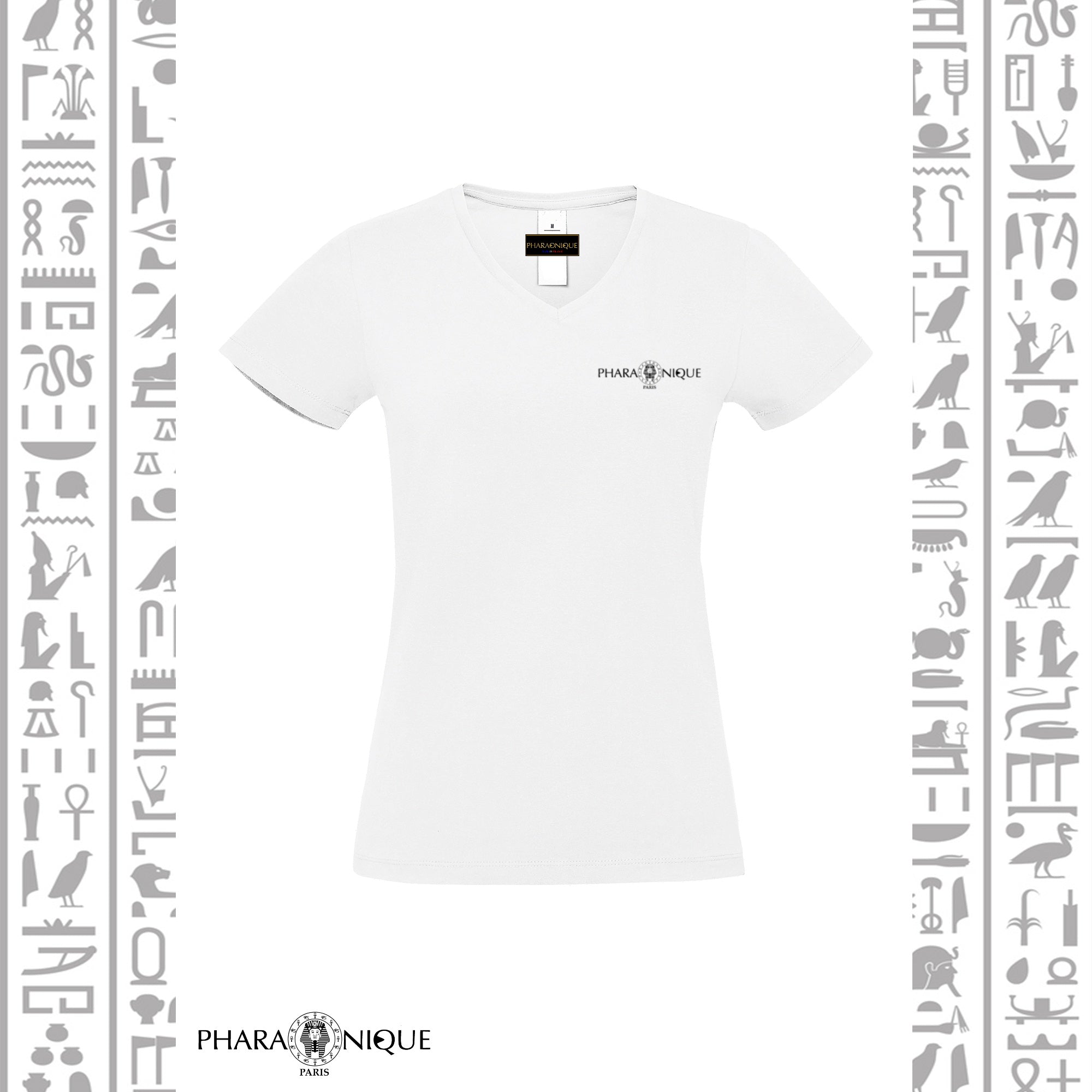 Tee-shirt Femme col V Hathor - Pharaonique