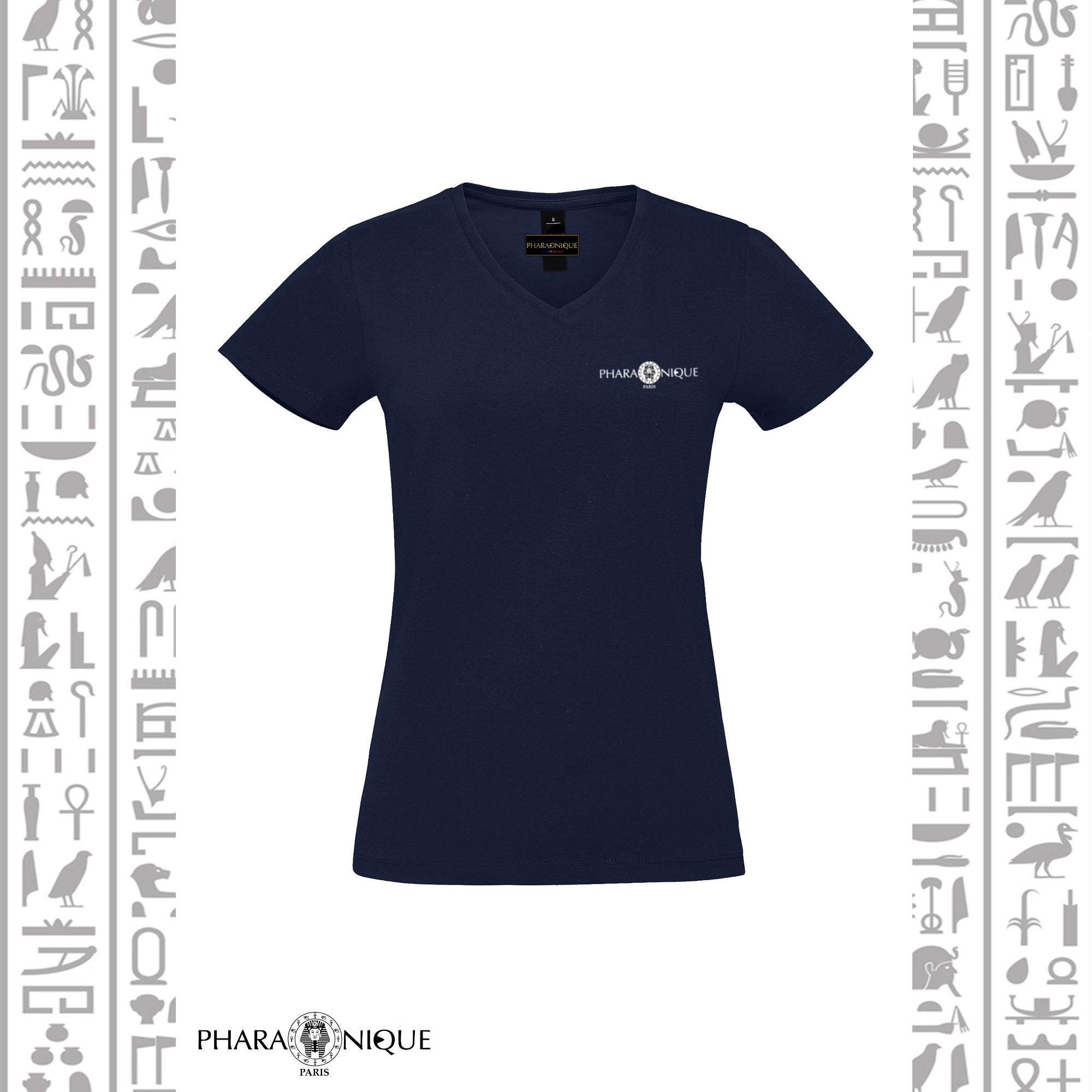 Tee-shirt Femme col V Hathor - Pharaonique