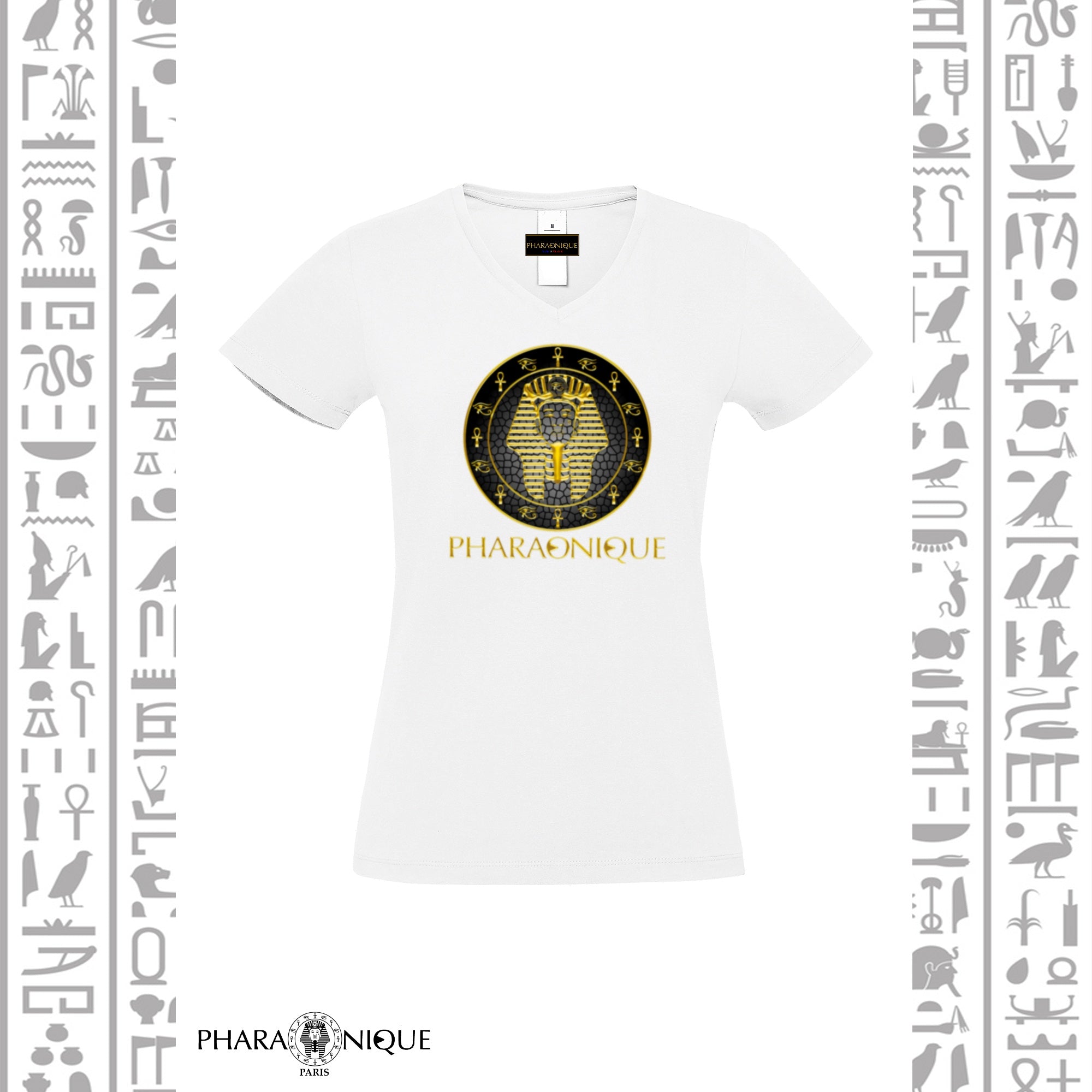Tee-shirt Femme col V Ramsès II -  Pharaonique
