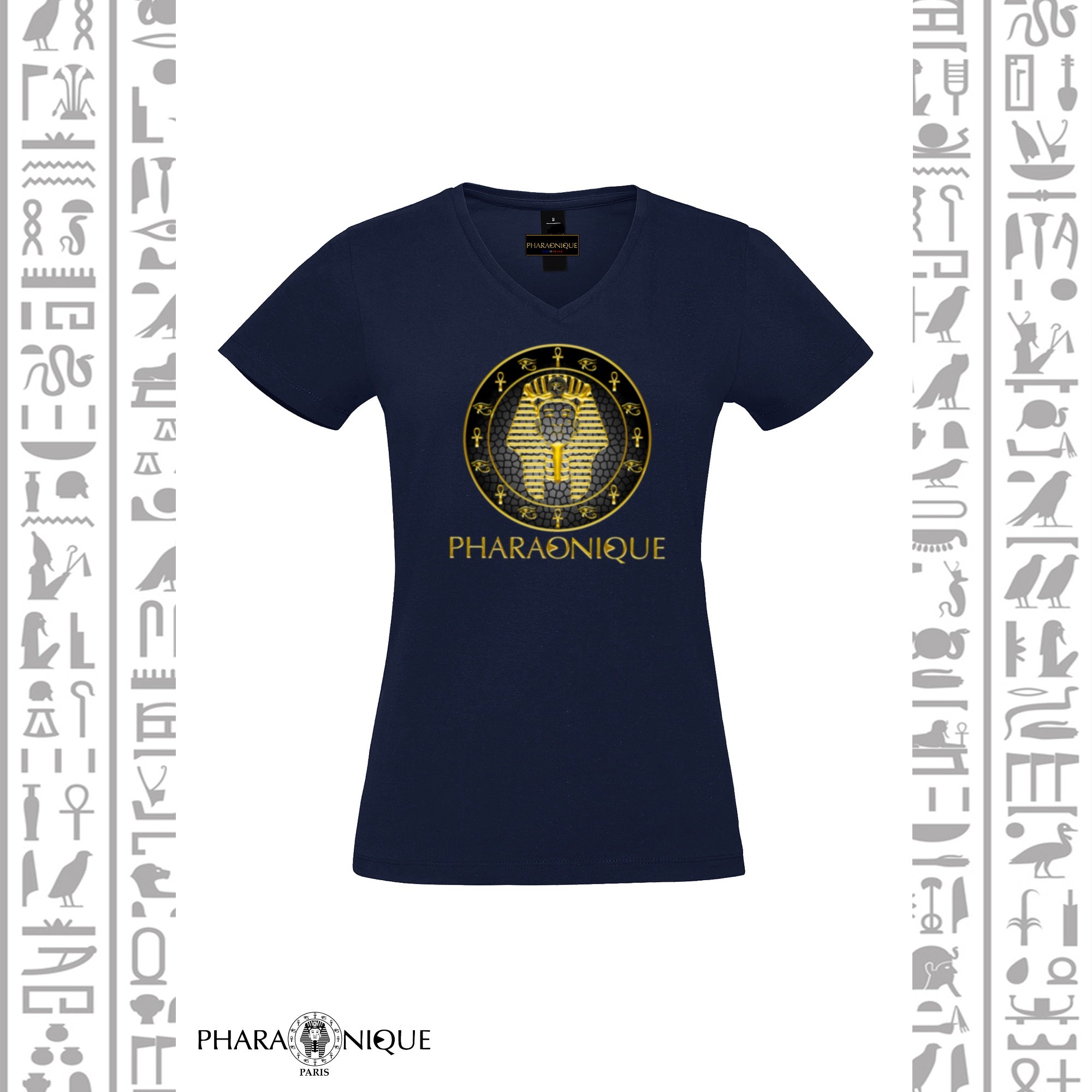 Tee-shirt Femme col V Ramsès II -  Pharaonique