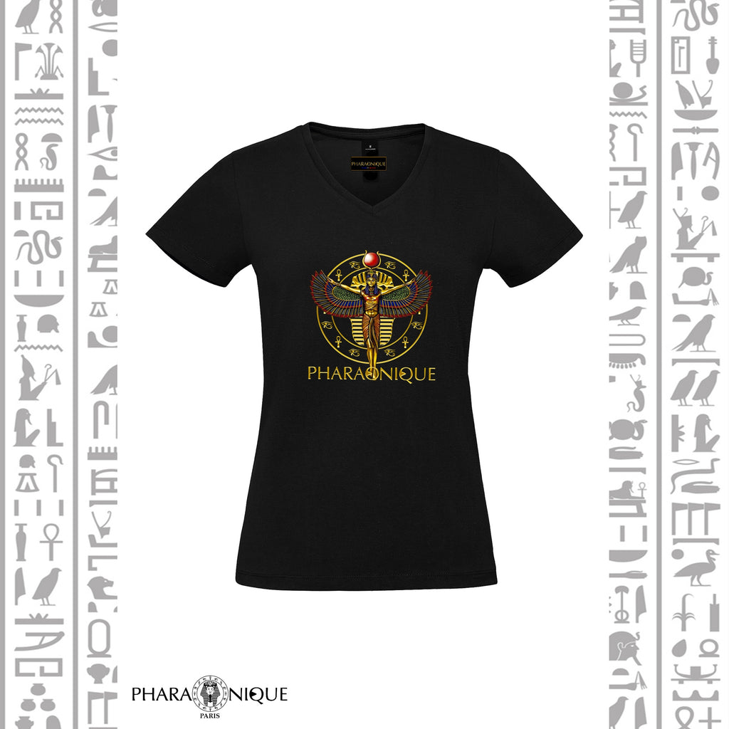 Tee-shirt Femme col V Néfertiti - Pharaonique