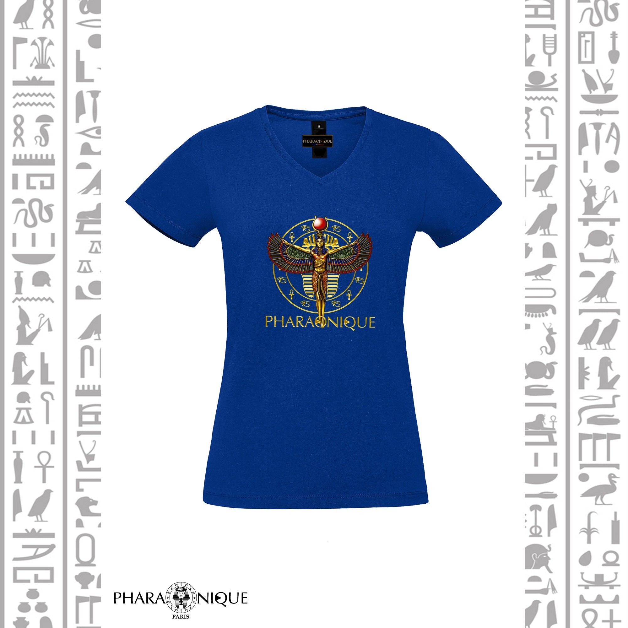 Tee-shirt Femme col V Néfertiti - Pharaonique