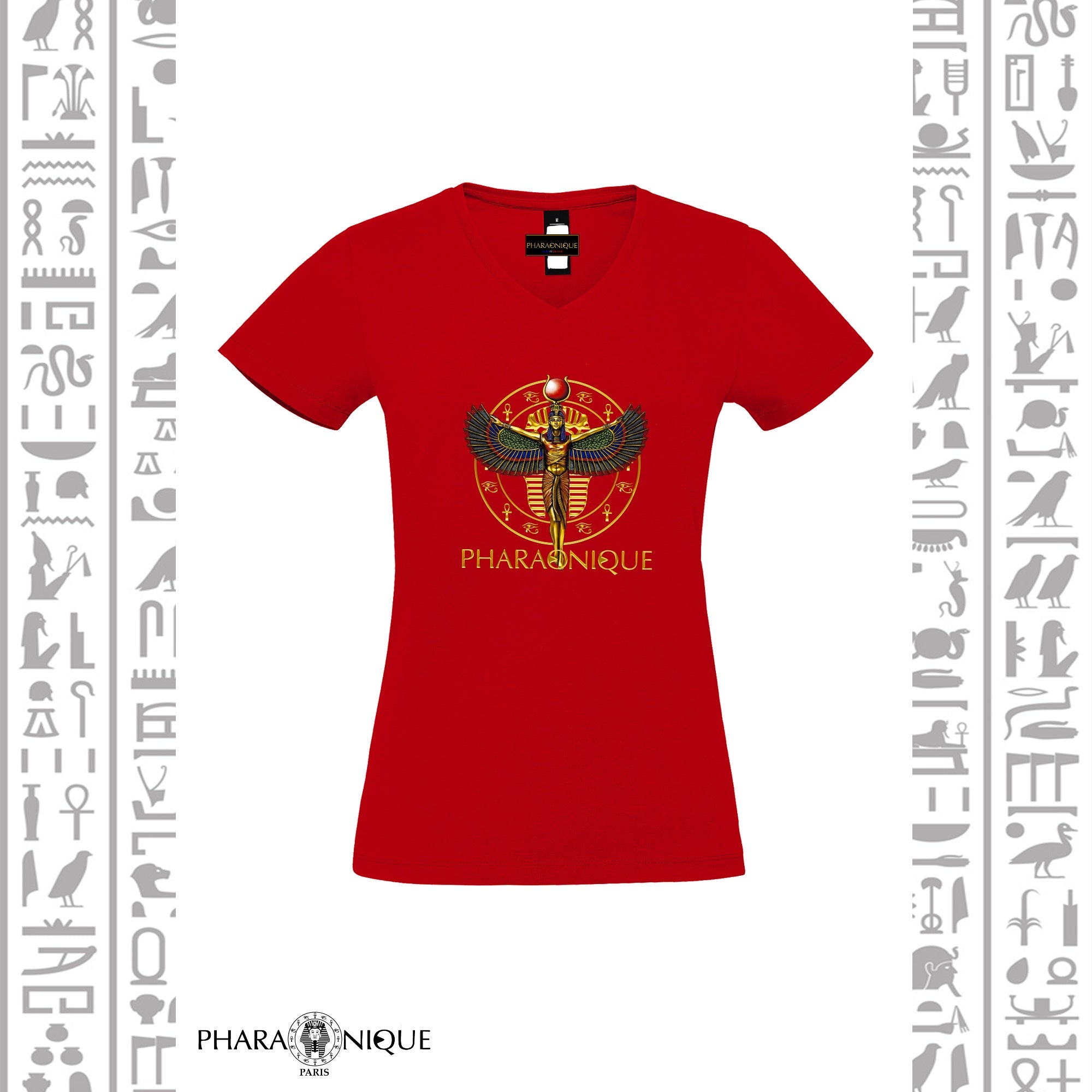 Tee-shirt Femme col V Néfertiti - Pharaonique