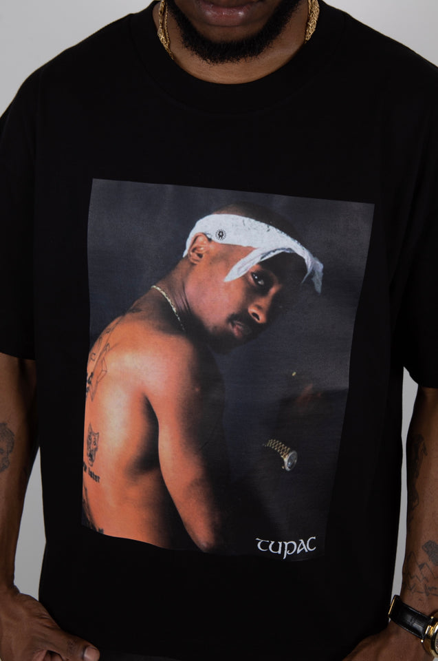 Camiseta oversize Tupac Shakur mixta - Noir