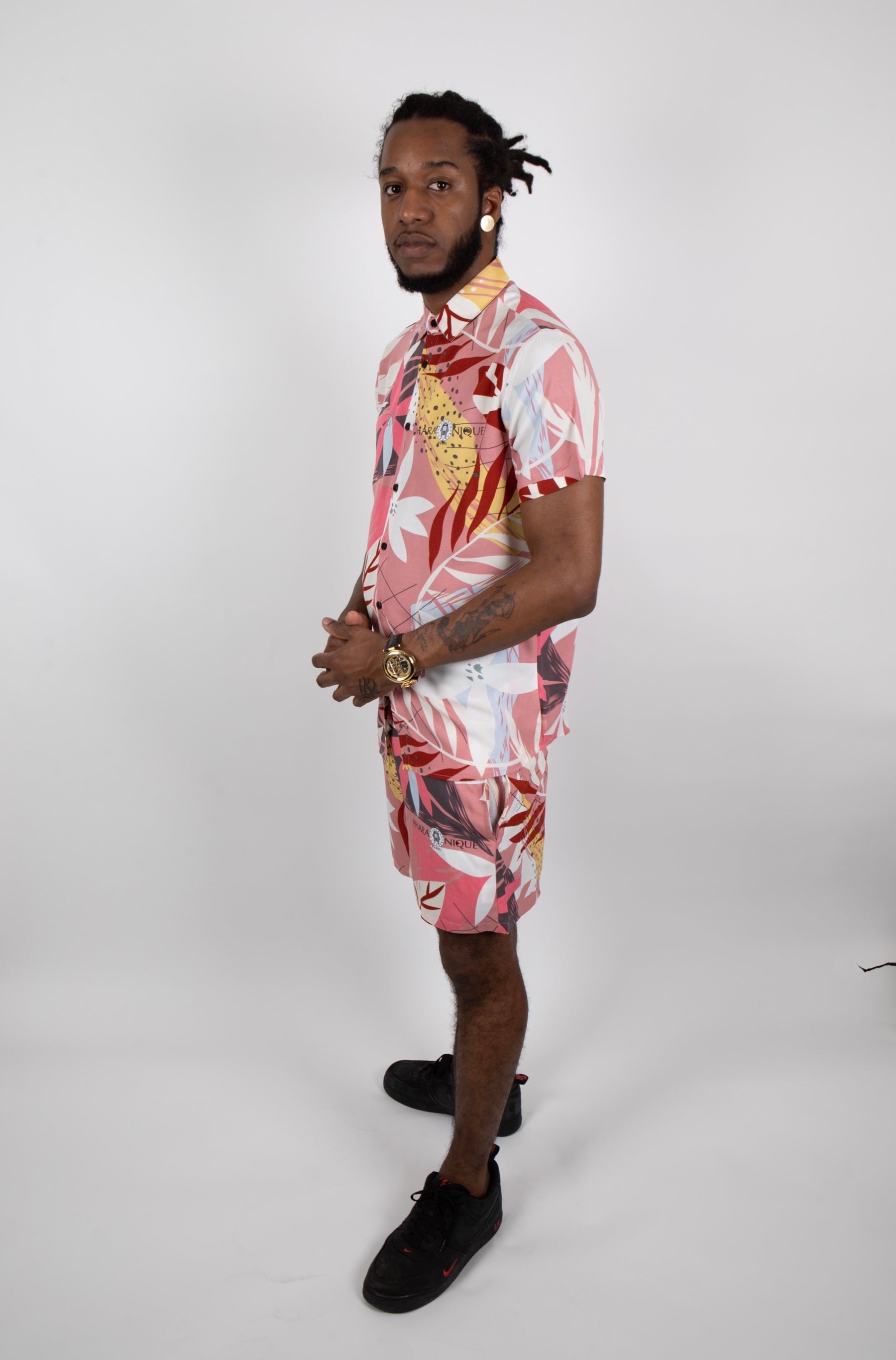 Ensemble chemise et short à fleurs III - Pharaonique