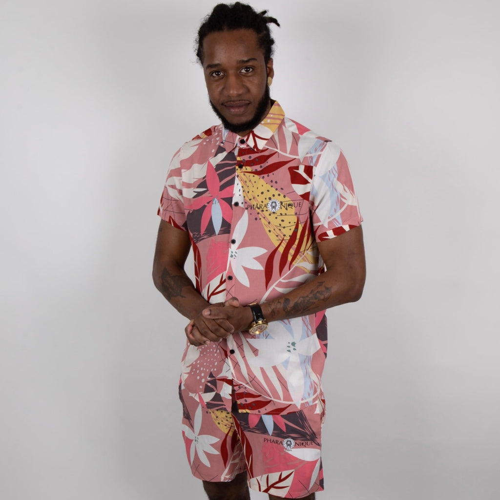 Ensemble chemise et short à fleurs III - Pharaonique