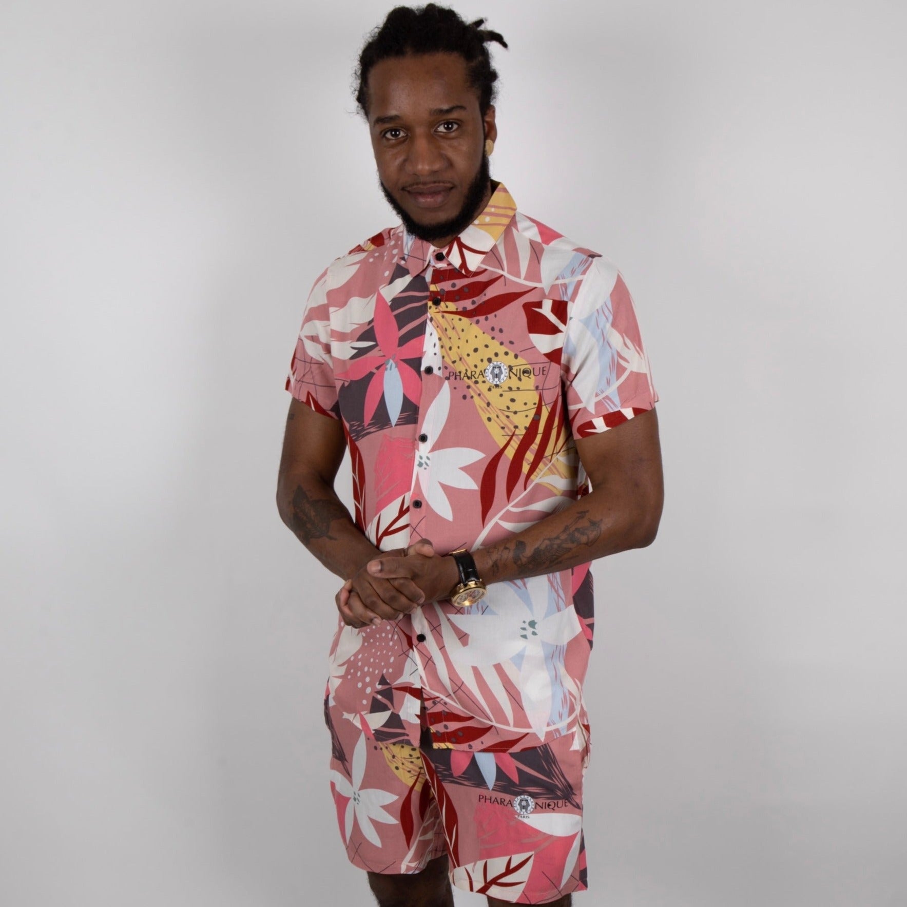 Ensemble chemise et short à fleurs III - Pharaonique