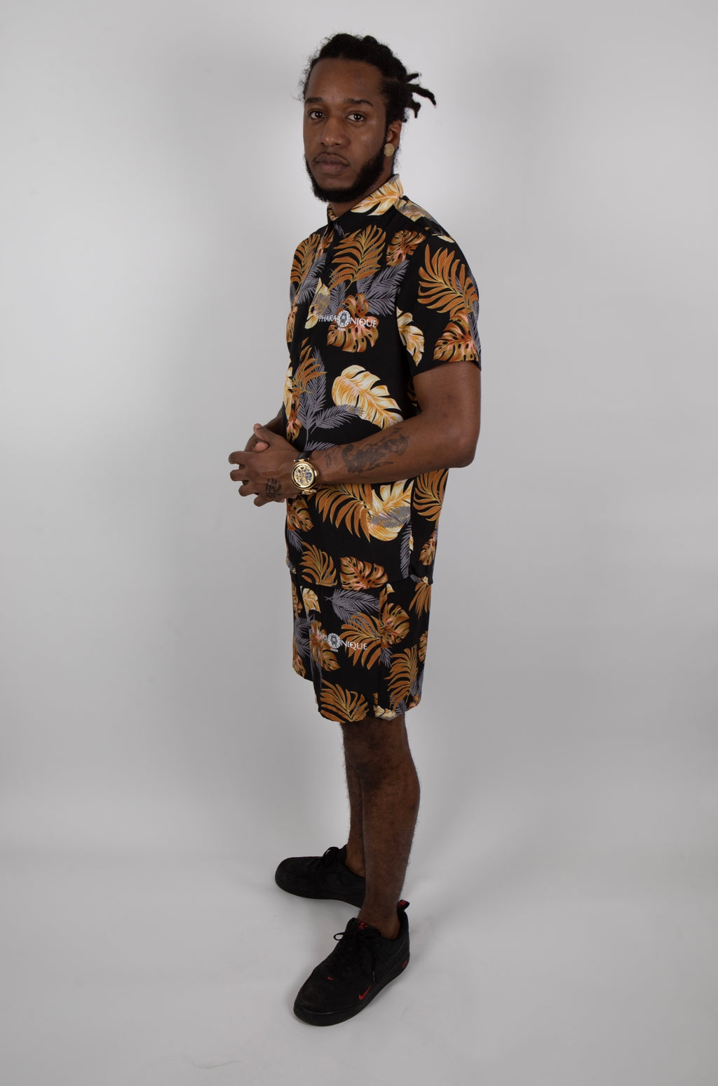 Ensemble chemise et short à fleurs IV -  Pharaonique