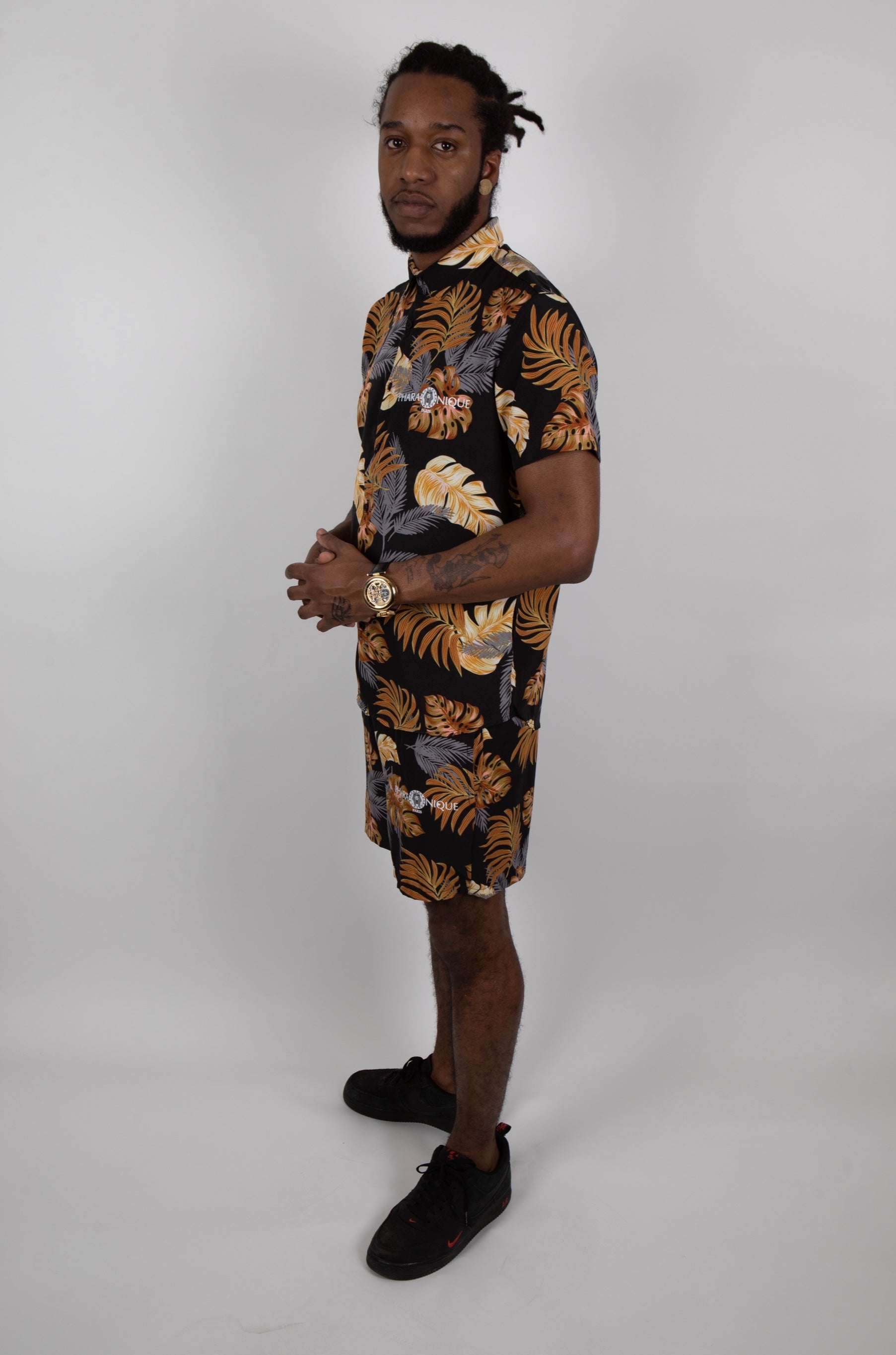 Ensemble chemise et short à fleurs IV -  Pharaonique