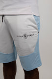 Conjunto polo y pantalón corto bicolor - Azul y blanco