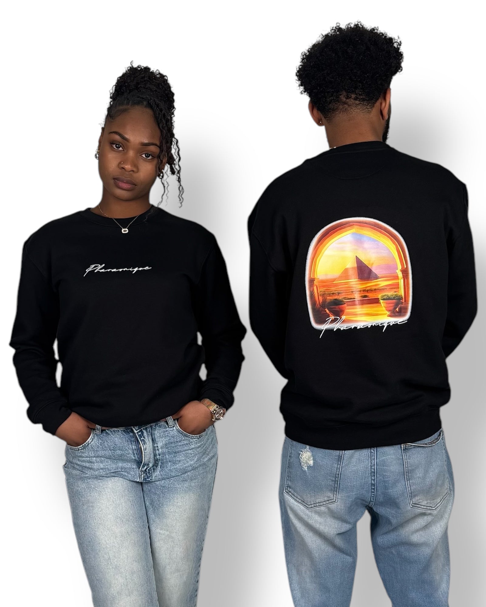 Sweat-shirt Mixte Signature Pyramide- Pharaonique
