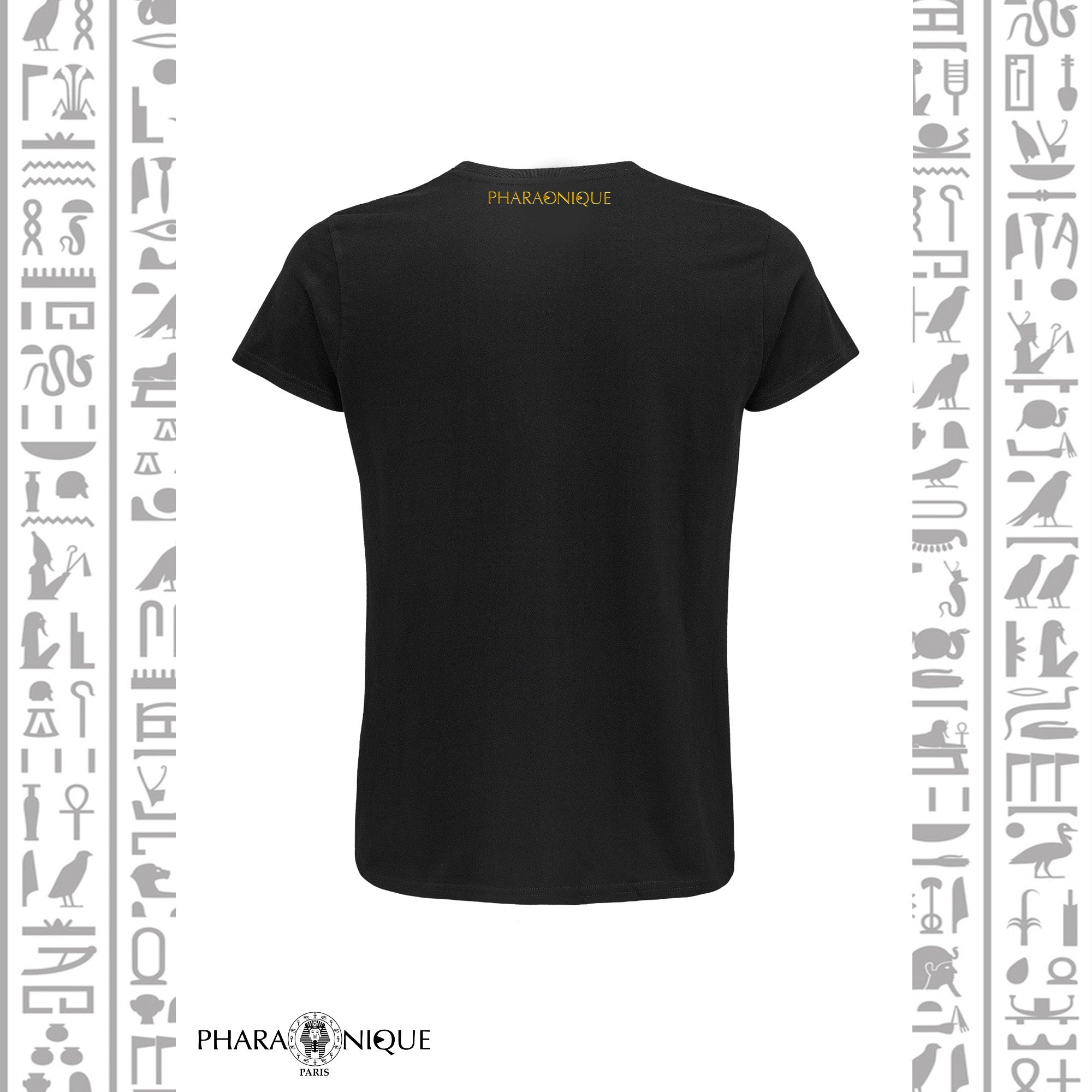 T-shirt Homme collection croix ankh égyptienne - Noir - Pharaonique