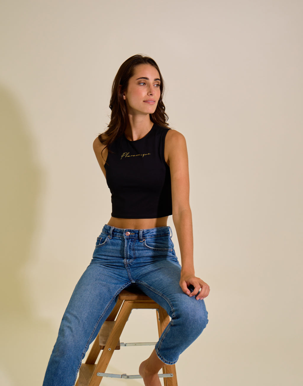 Debardeur Femme Signature - Noir - PHARAONIQUE