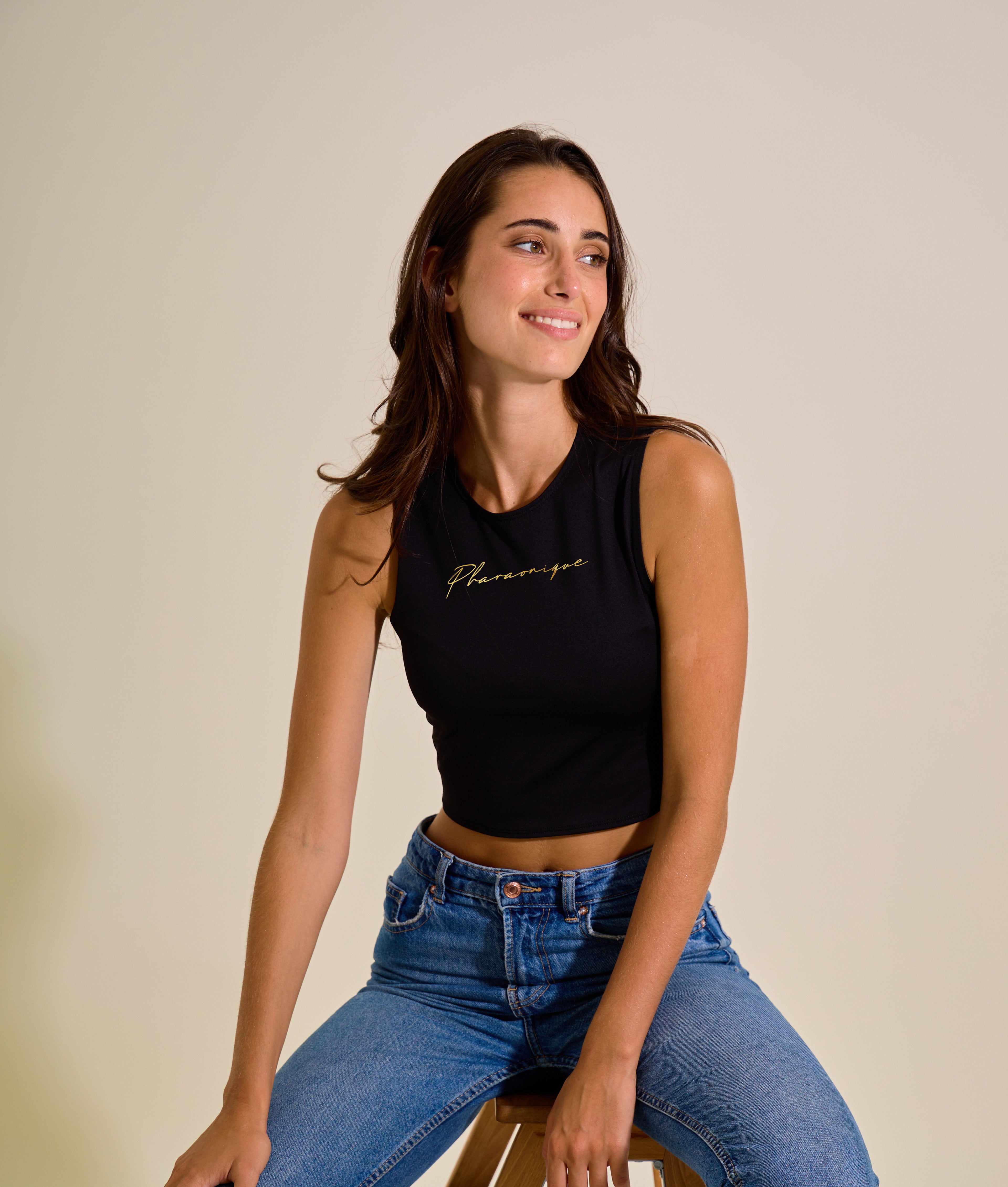 Debardeur Femme Signature - Noir - PHARAONIQUE