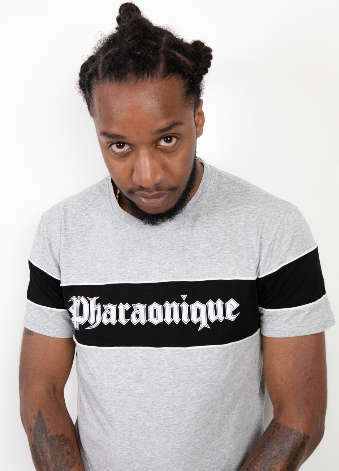 Ensemble gothique bicolore - Gris & noir - Pharaonique