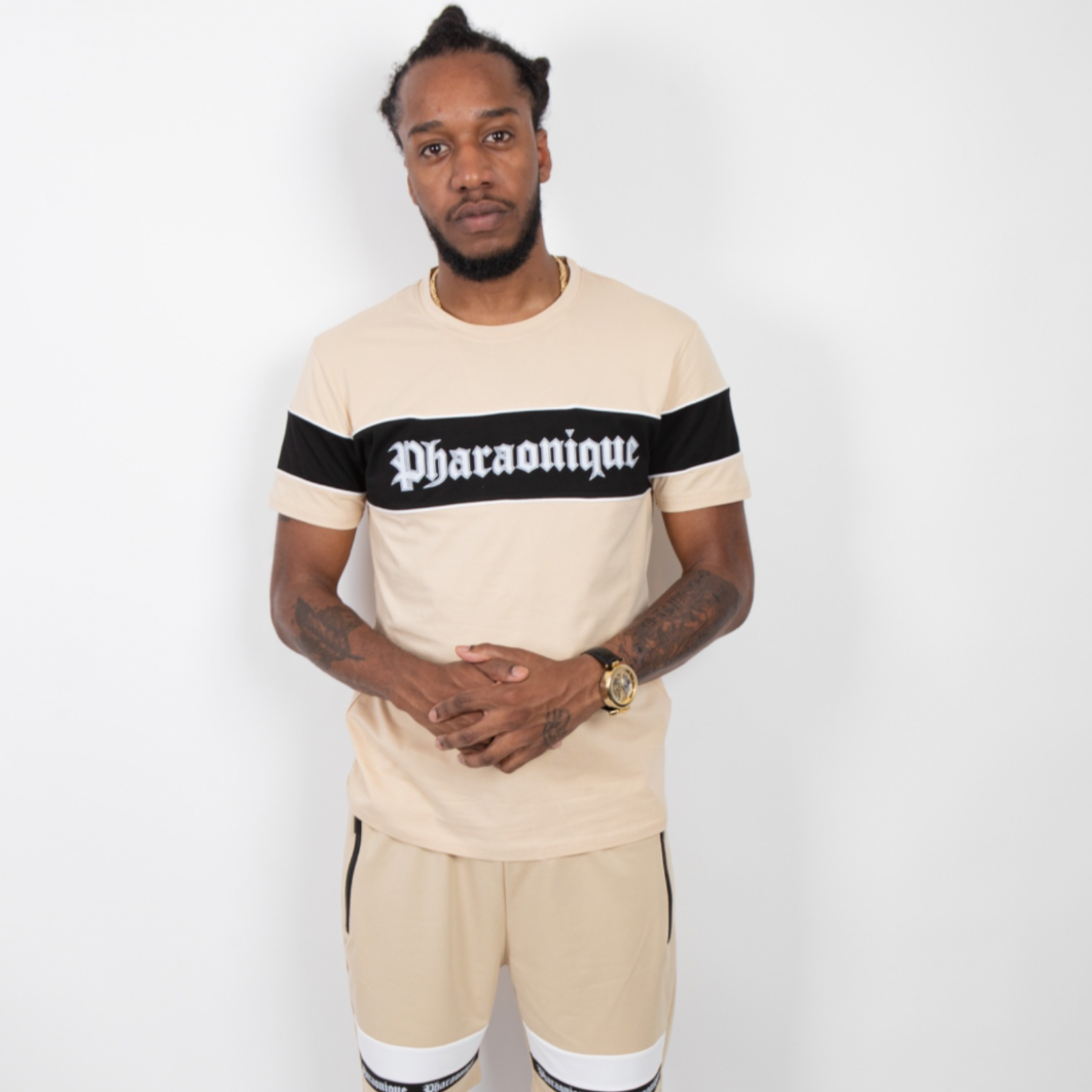 Ensemble gothique bicolore - Beige & noir - Pharaonique