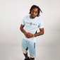 Two-tone Power T-shirt and shorts set - Blue and White