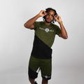 Ensemble t-shirt et short Power bicolores - Vert et noir - Pharaonique