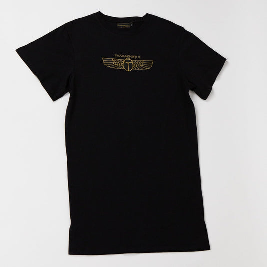 Pharaonique - Robe Tee-shirt Femme Noir