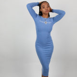 Power long sleeve dress - Blue