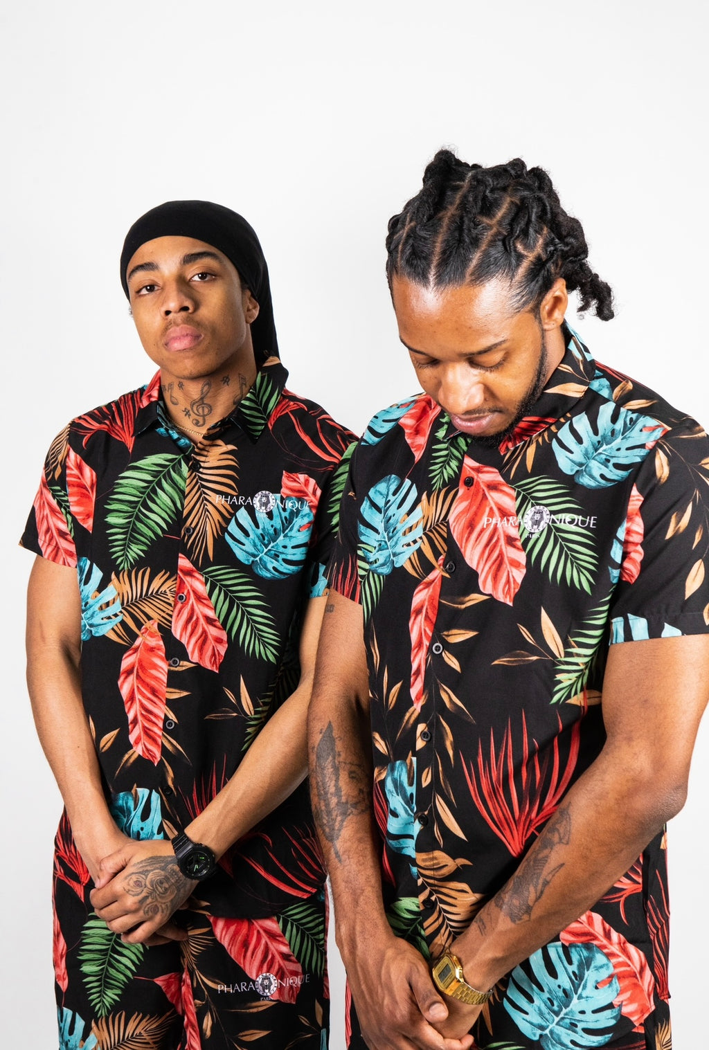 Ensemble chemise et short à fleurs I - Pharaonique