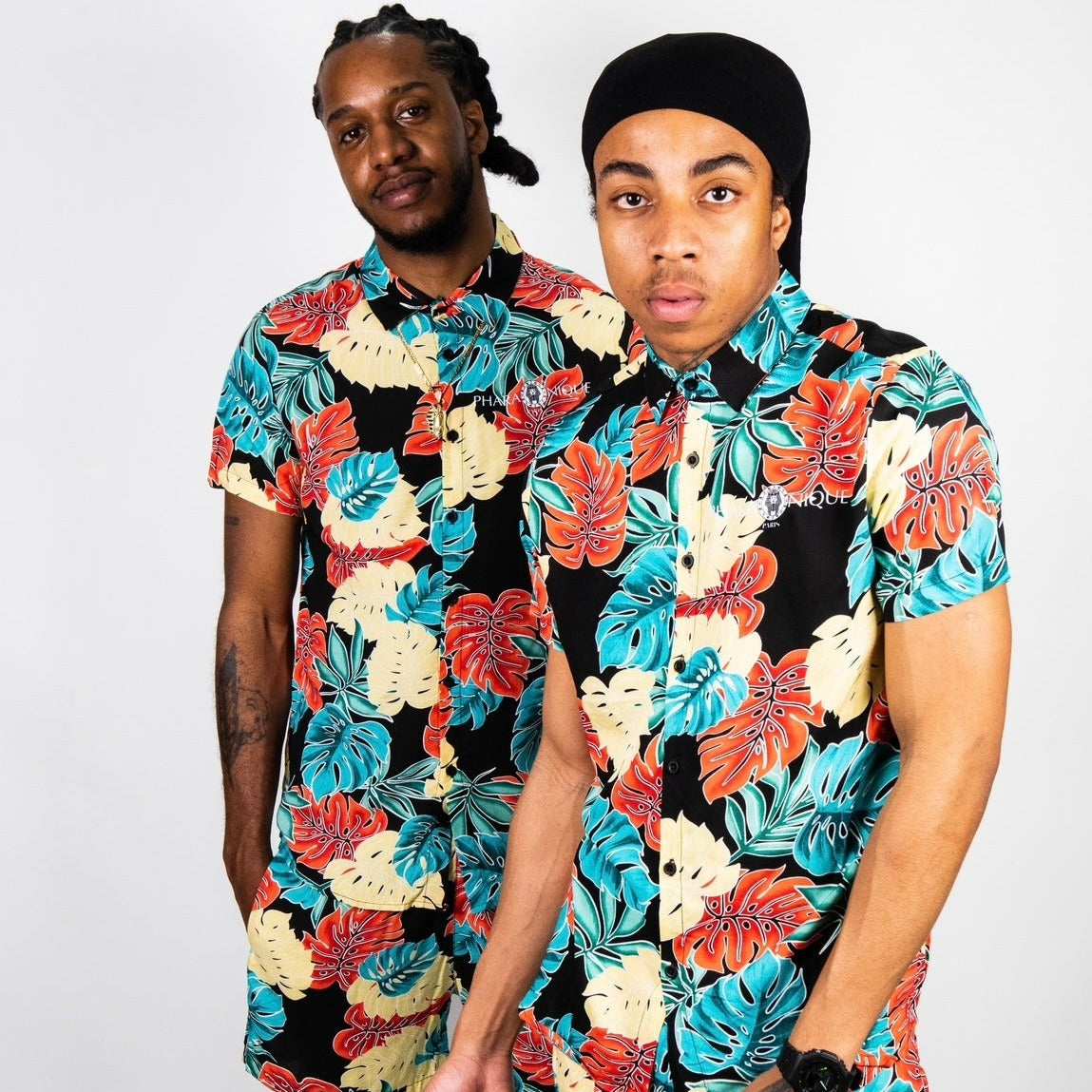 Ensemble chemise et short à fleurs II -  Pharaonique