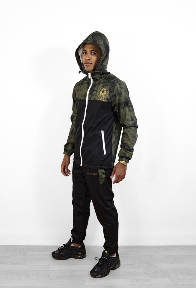 Djoser Green and Black Mixed Tracksuit Set