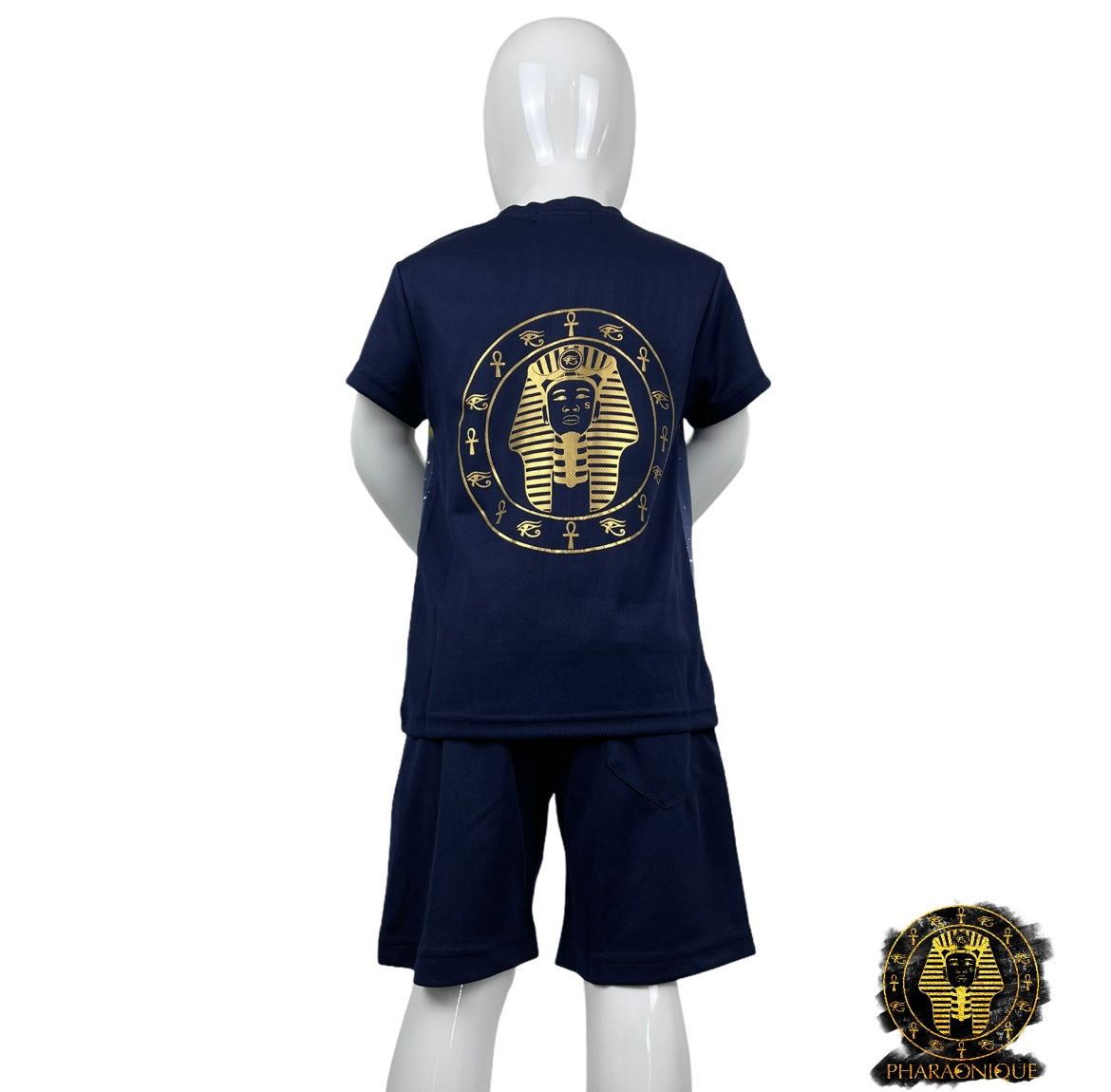 Ensemble short et tee-shirt enfant - Bleue - Pharaonique