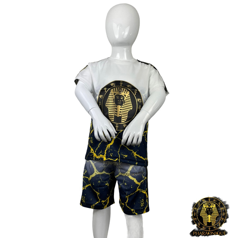Ensemble short et tee-shirt enfant Ramsès -  Pharaonique